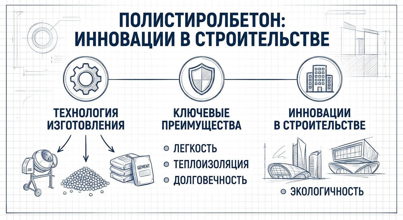 Полистиролбетон: инновации в строительстве, технология изготовления и ключевые преимущества